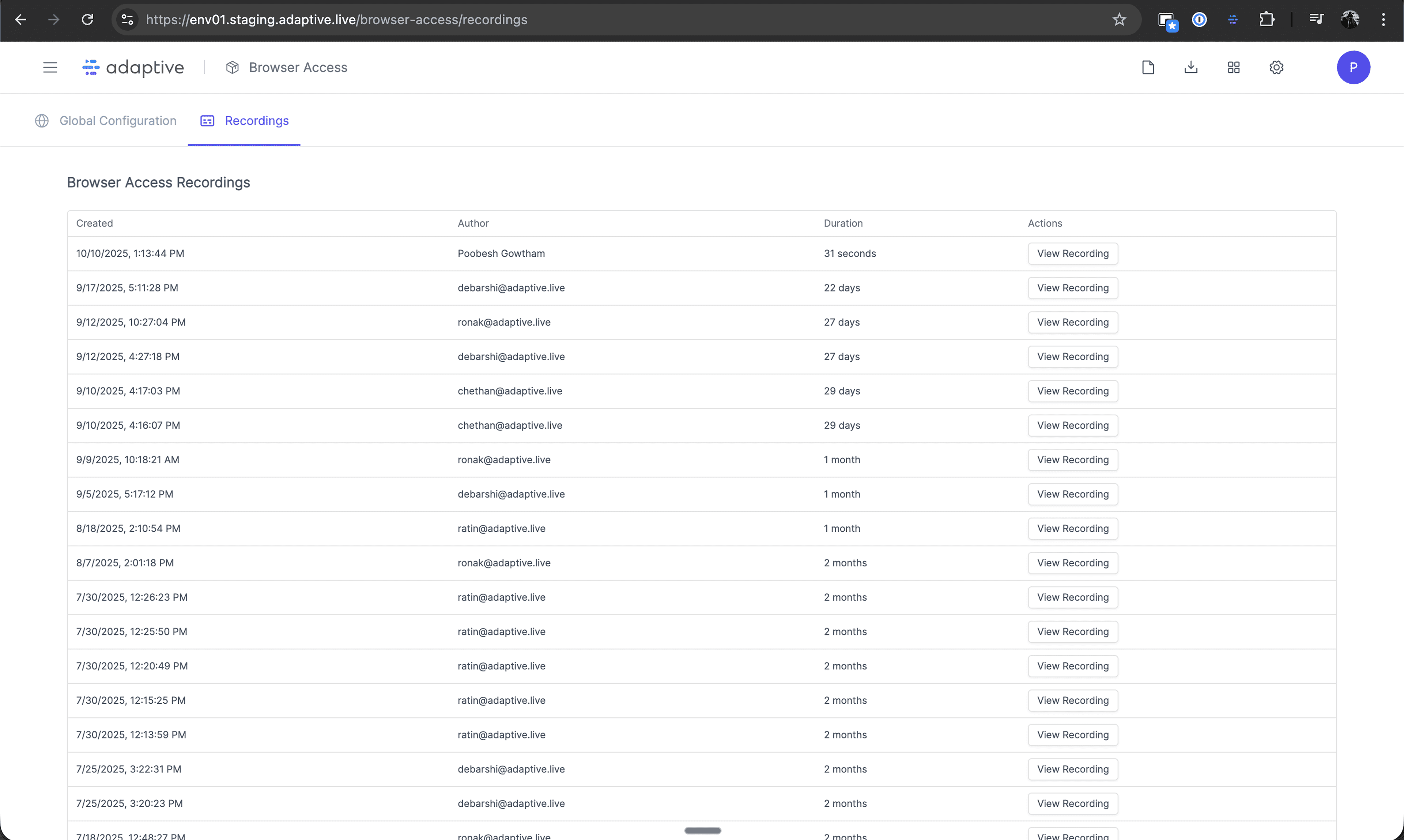 Browser Access - Adaptive Docs