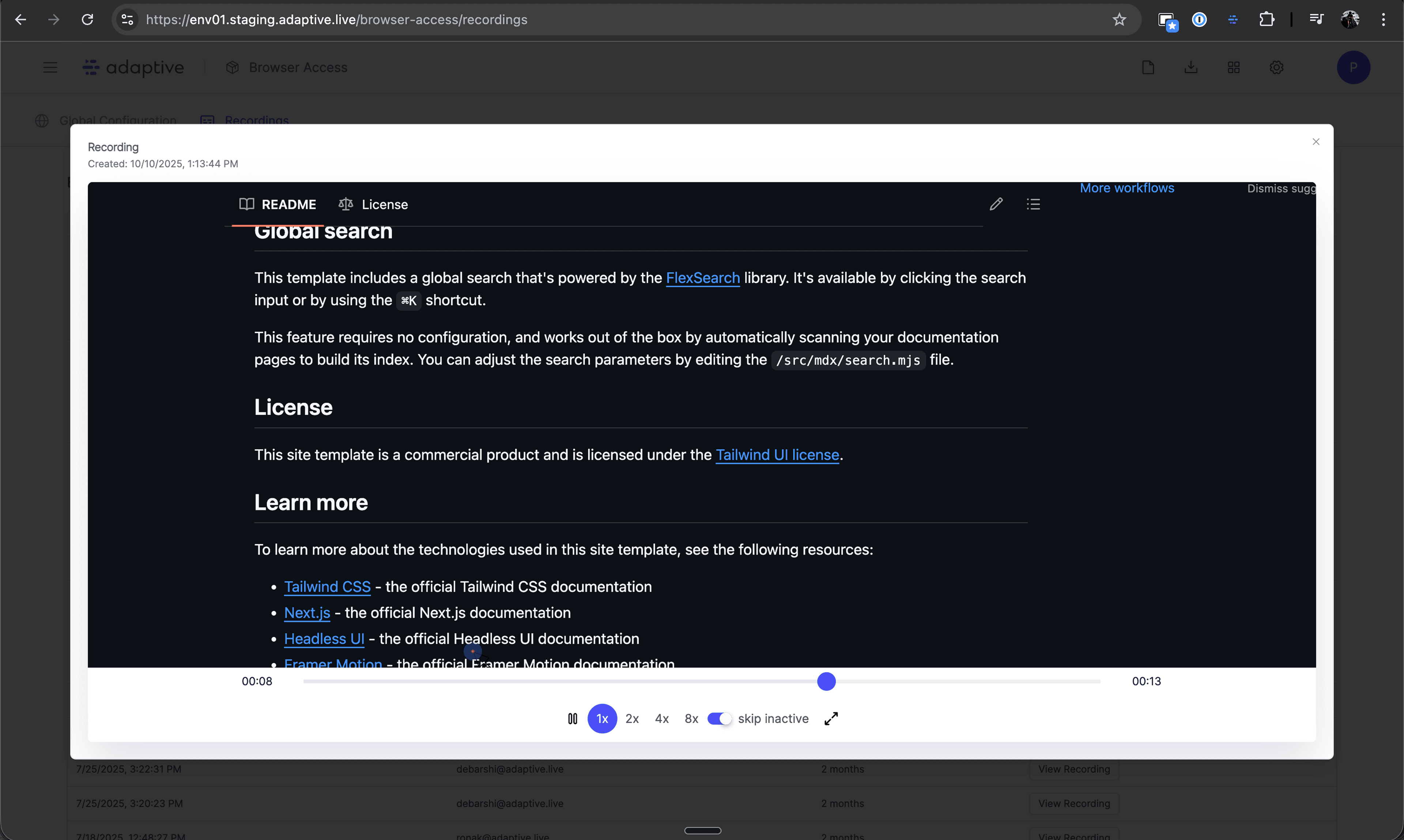 Browser Access - Adaptive Docs